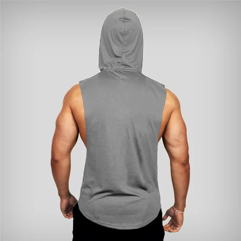Men's Hooded Fitness Racerback Vest