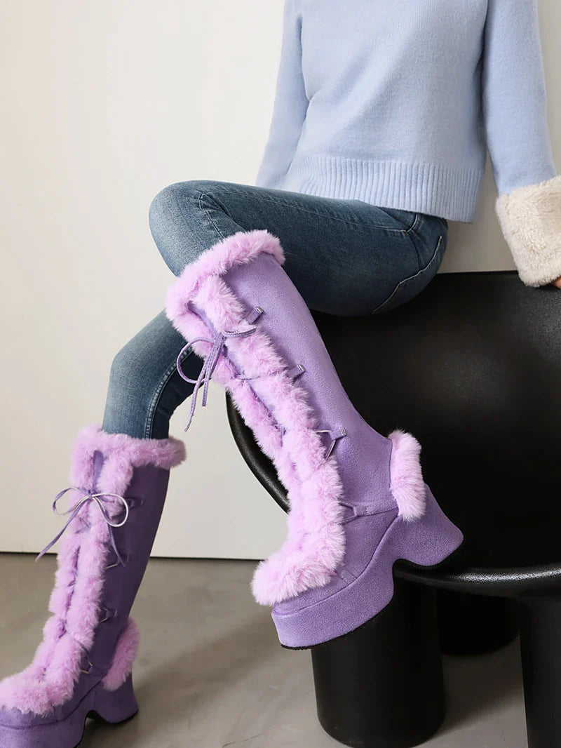 Funky Fur Platform Boots