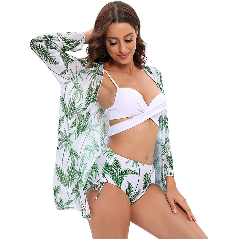 Tropicali 3 Piece Bikini Set with Cover Up