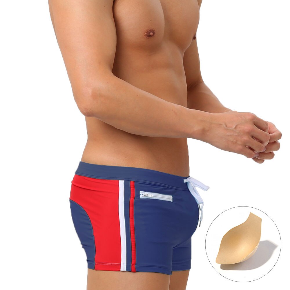Quick Drying Swim Trunks With Zipper Pocket