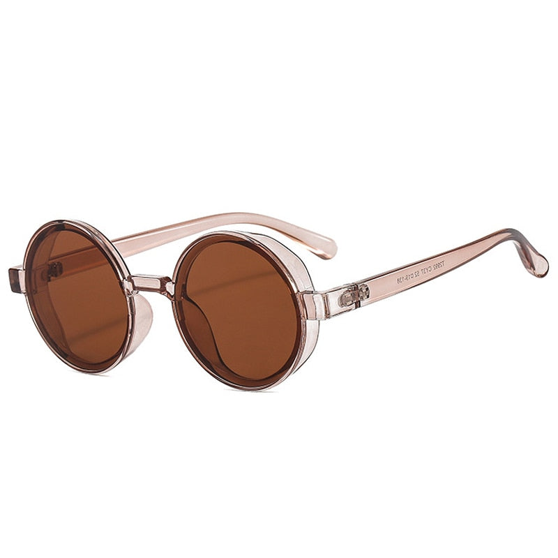 Retro Round Punk Sunglasses