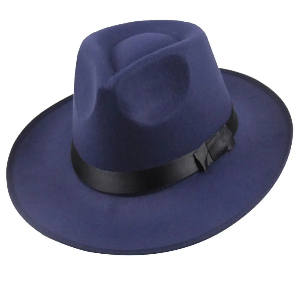 Jazz Fedora Wide Brim Hat