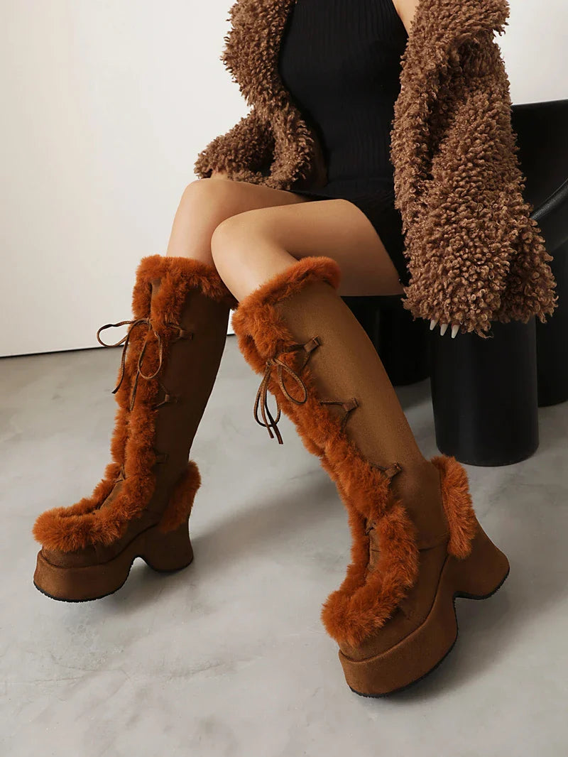 Funky Fur Platform Boots