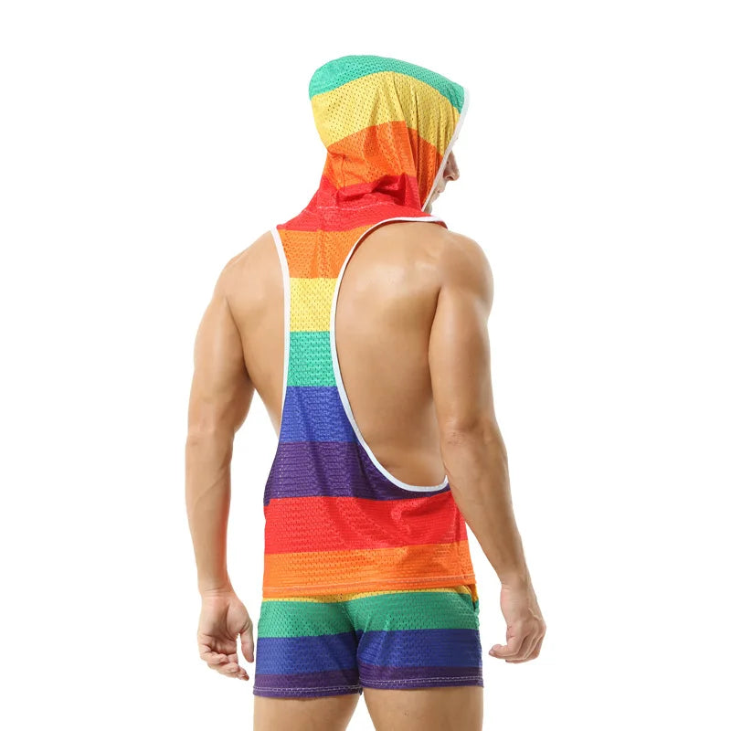 Rainbow Gym Men's Tank Top Set