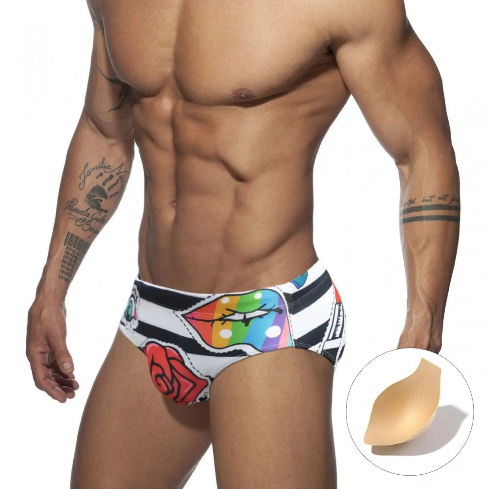 Lips n' Kisses Playful Swim Briefs
