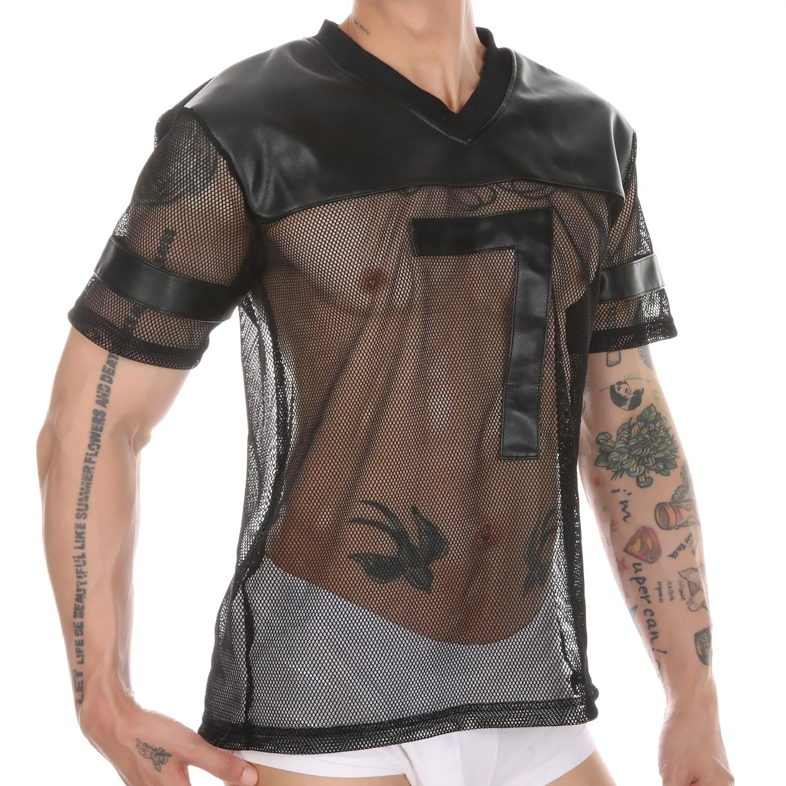 Athletic Seduction See-Through Fishnet Top