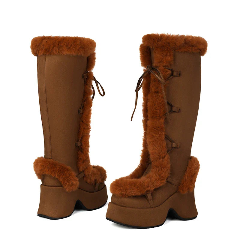 Funky Fur Platform Boots