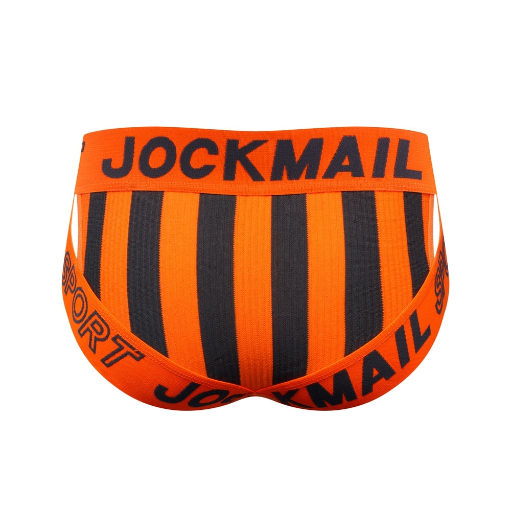 JOCKMAIL Striped & Strapped Briefs
