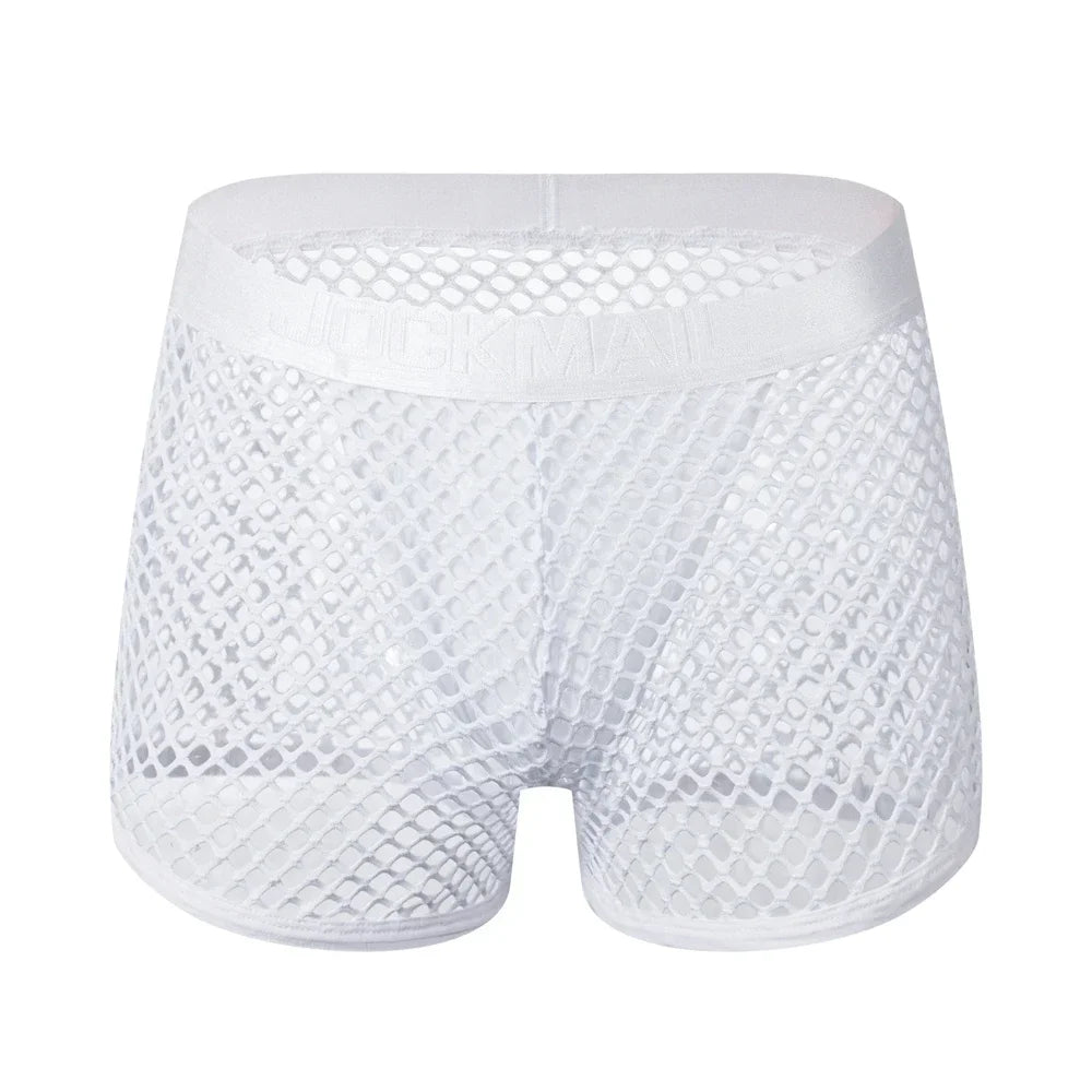 Jockmail Reveal All Fishnet Underwear Shorts