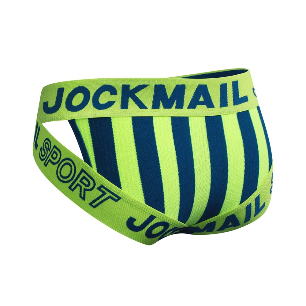 JOCKMAIL Striped & Strapped Briefs