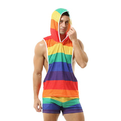 Rainbow Gym Men's Tank Top Set
