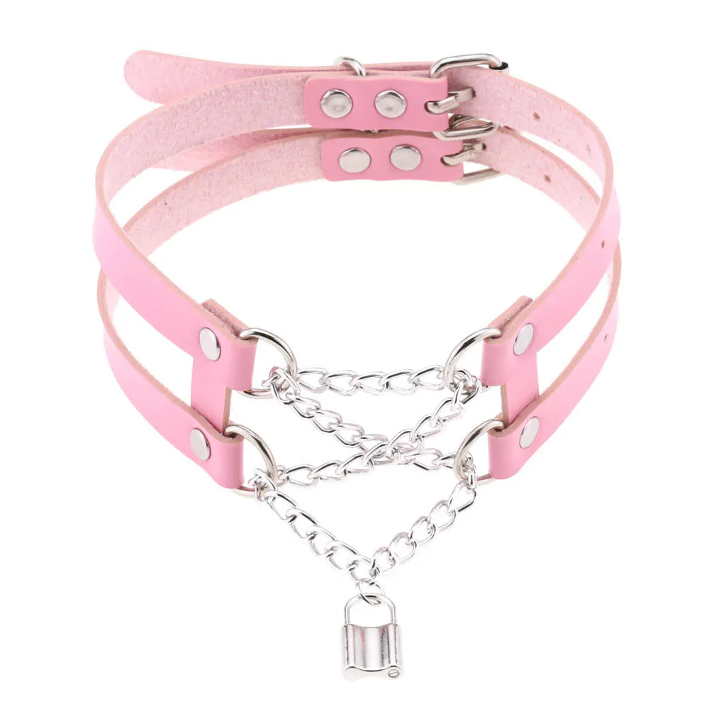 Femme Pink Punk Chokers