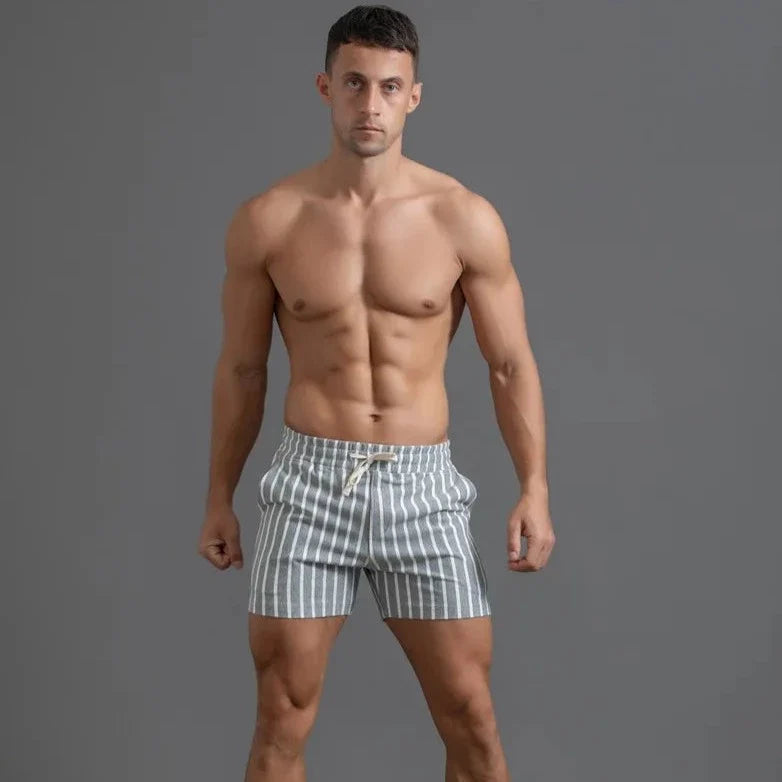 Vertical Stripes Slim Fit Shorts