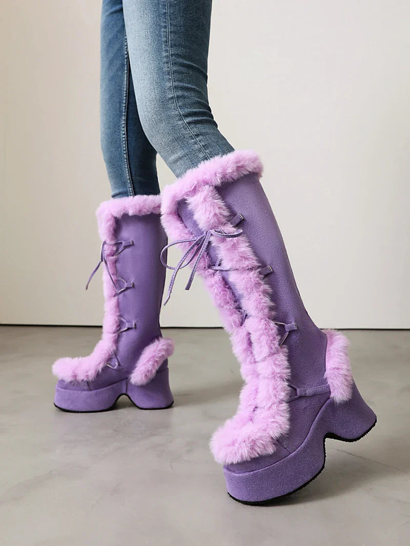 Funky Fur Platform Boots