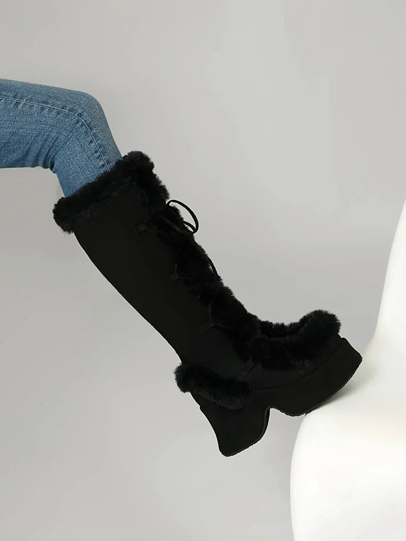Funky Fur Platform Boots
