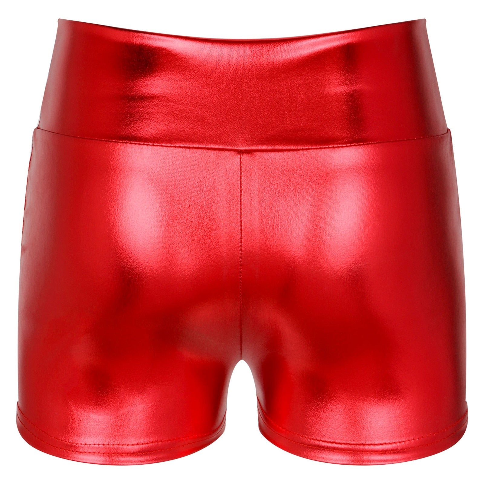 Metallic High Waisted Booty Shorts