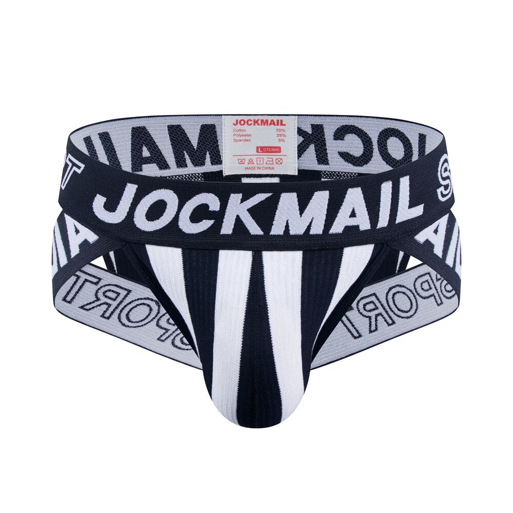 JOCKMAIL Striped & Strapped Briefs (6 Pack)