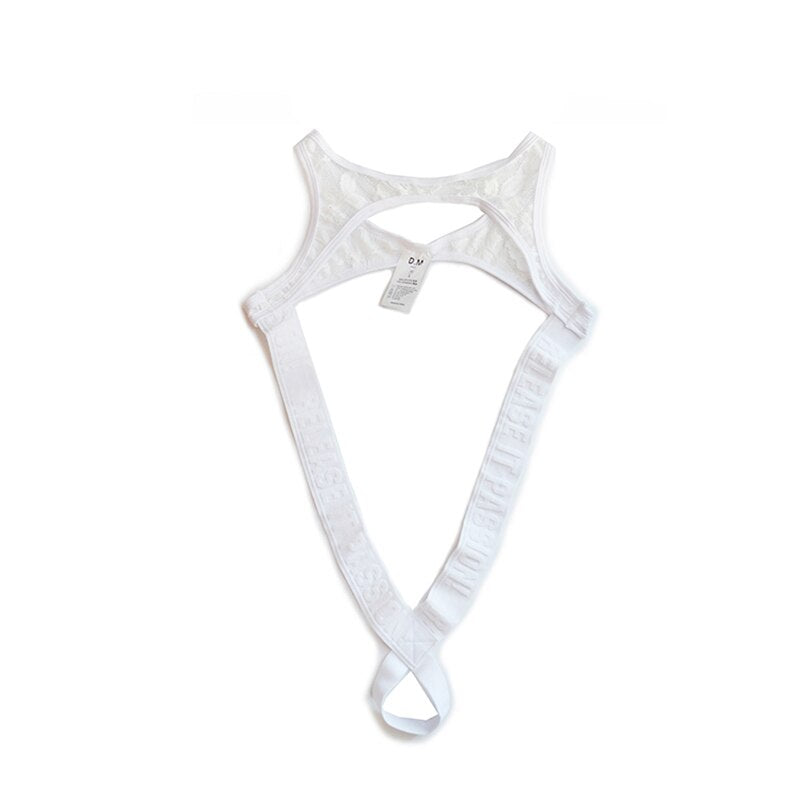 D.M. O Ring Lace Thong Bodysuit