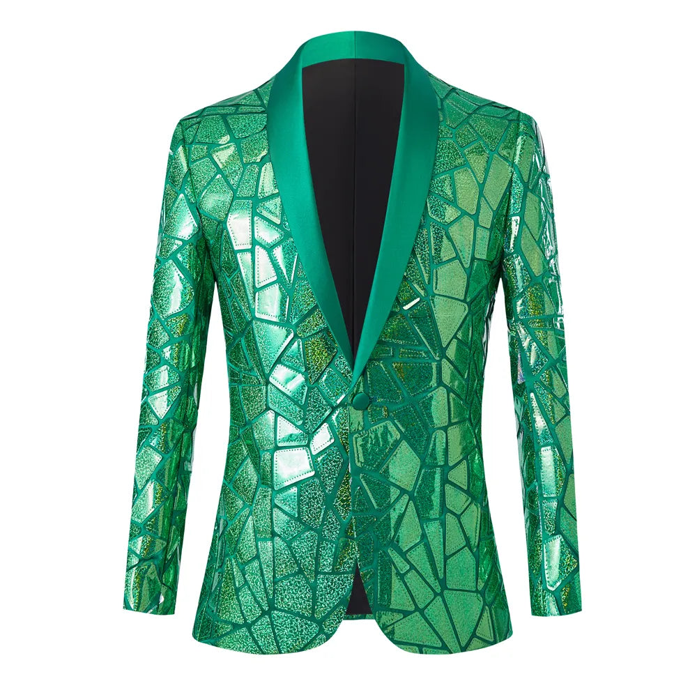 Men's Festival Laser Glitter Blazer