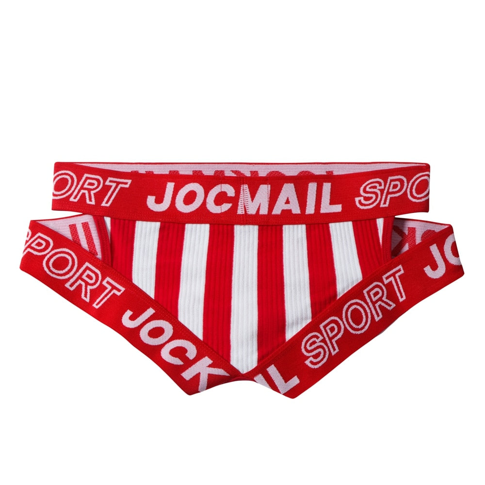 JOCKMAIL Striped & Strapped Briefs