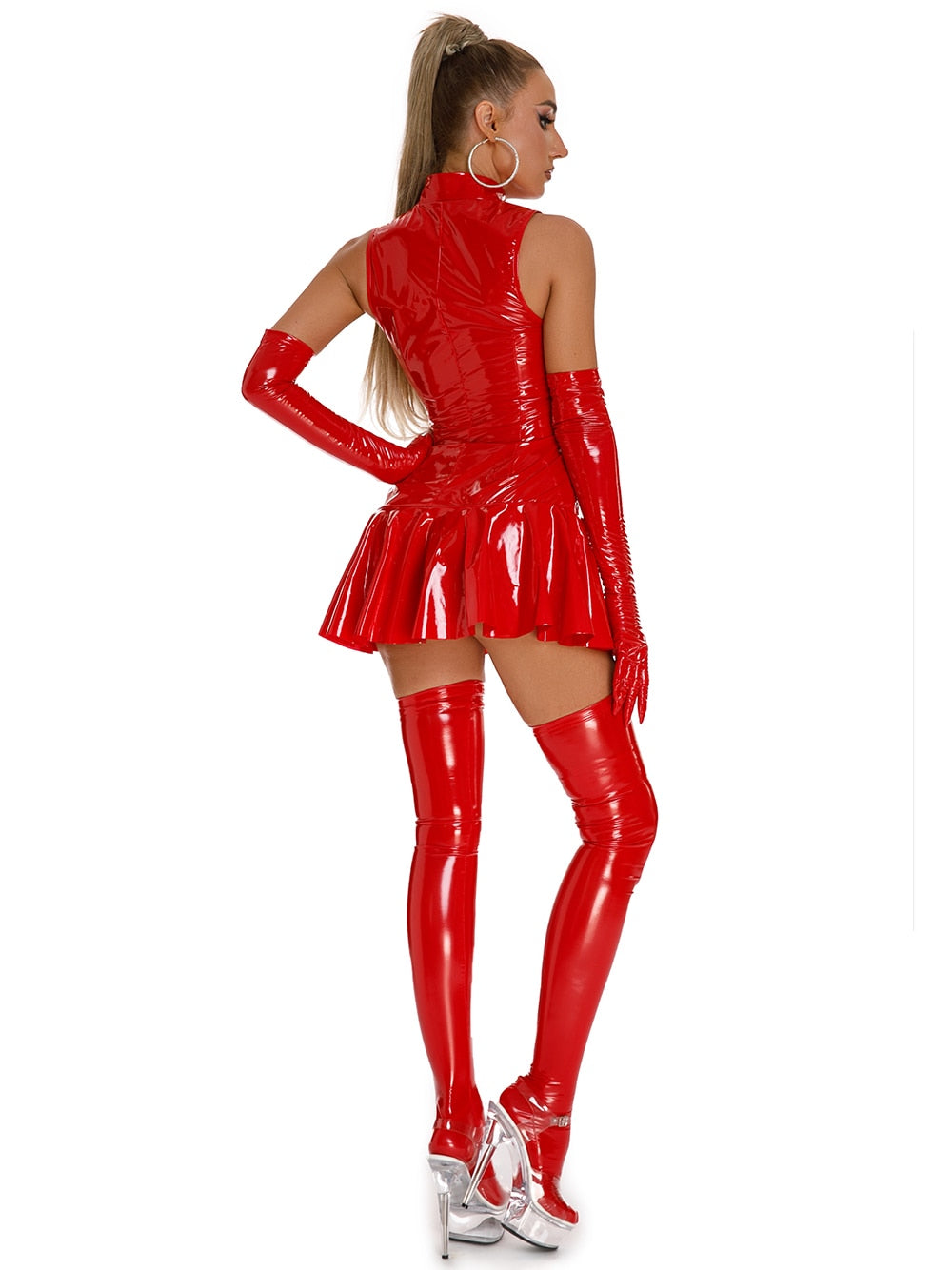 Ultra-Shine PVC Fetish Mini Dress Club