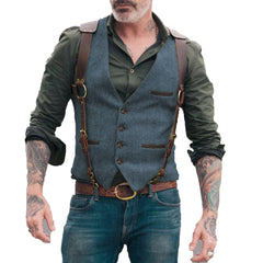 Retro Fashion Open Pocket Vest