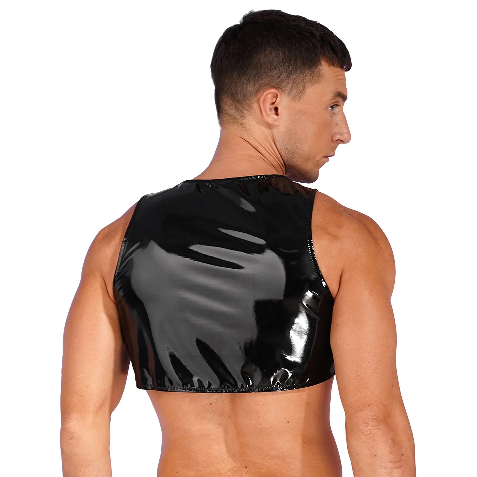 Rebel PU Leather Crop Vest