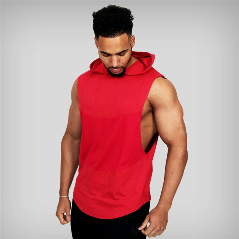 Men's Hooded Fitness Racerback Vest
