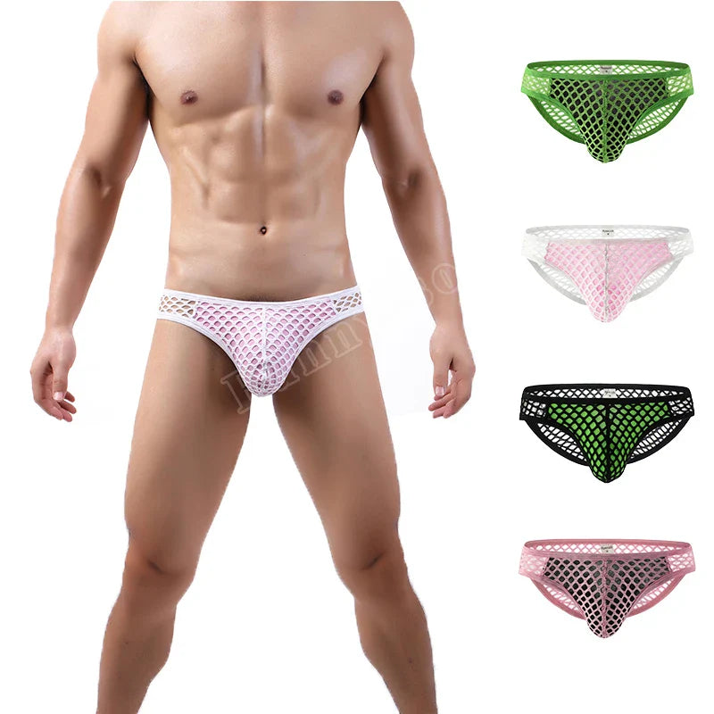 Mens Fishnet Underwear Briefs