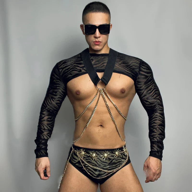Black Gogo Performance Costume Set