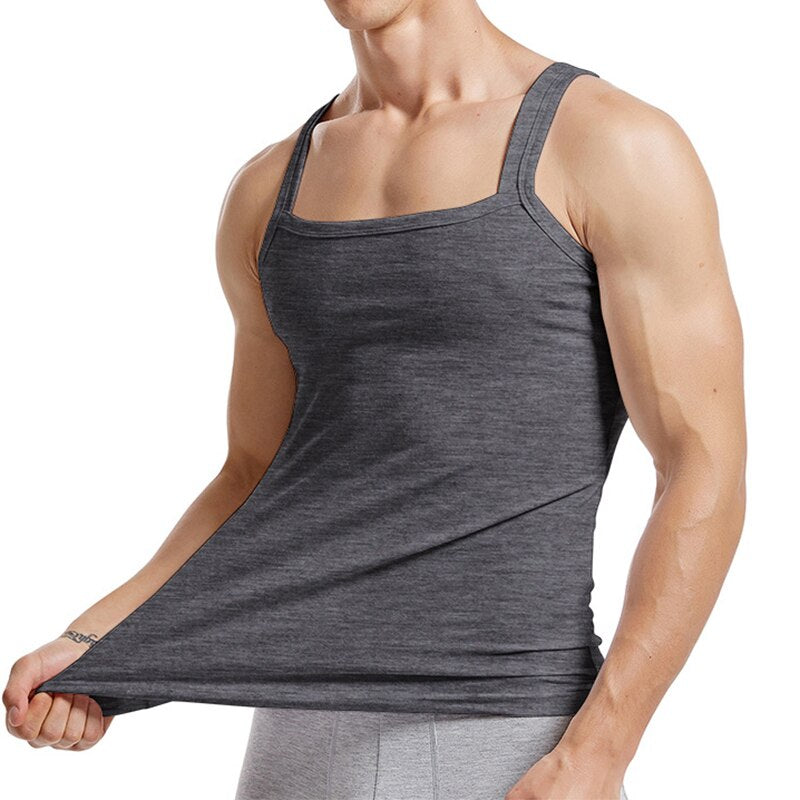 Solid Color Threaded Cotton Tank Top