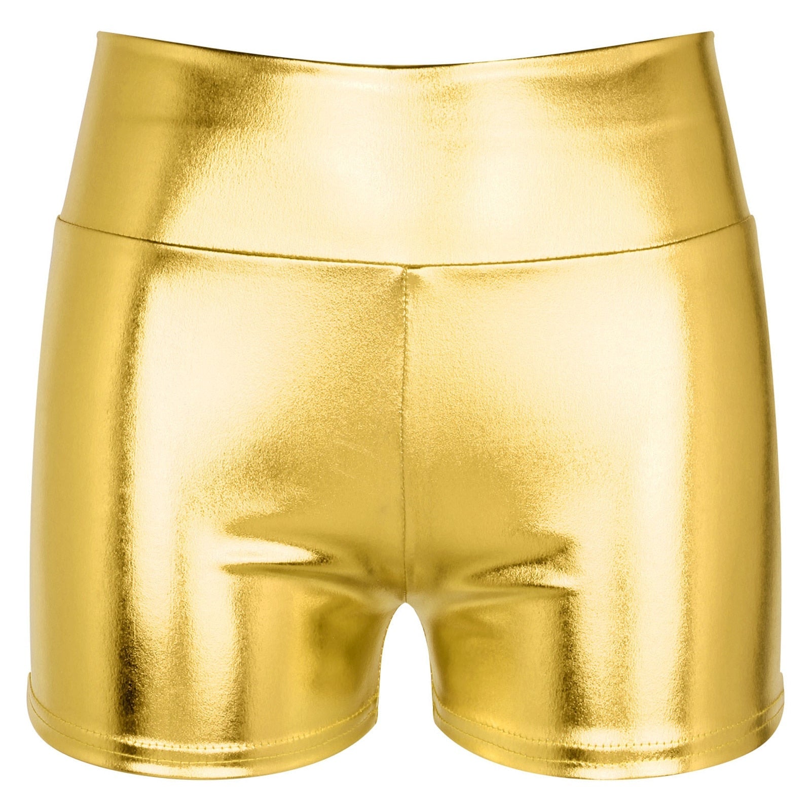 Metallic High Waisted Booty Shorts