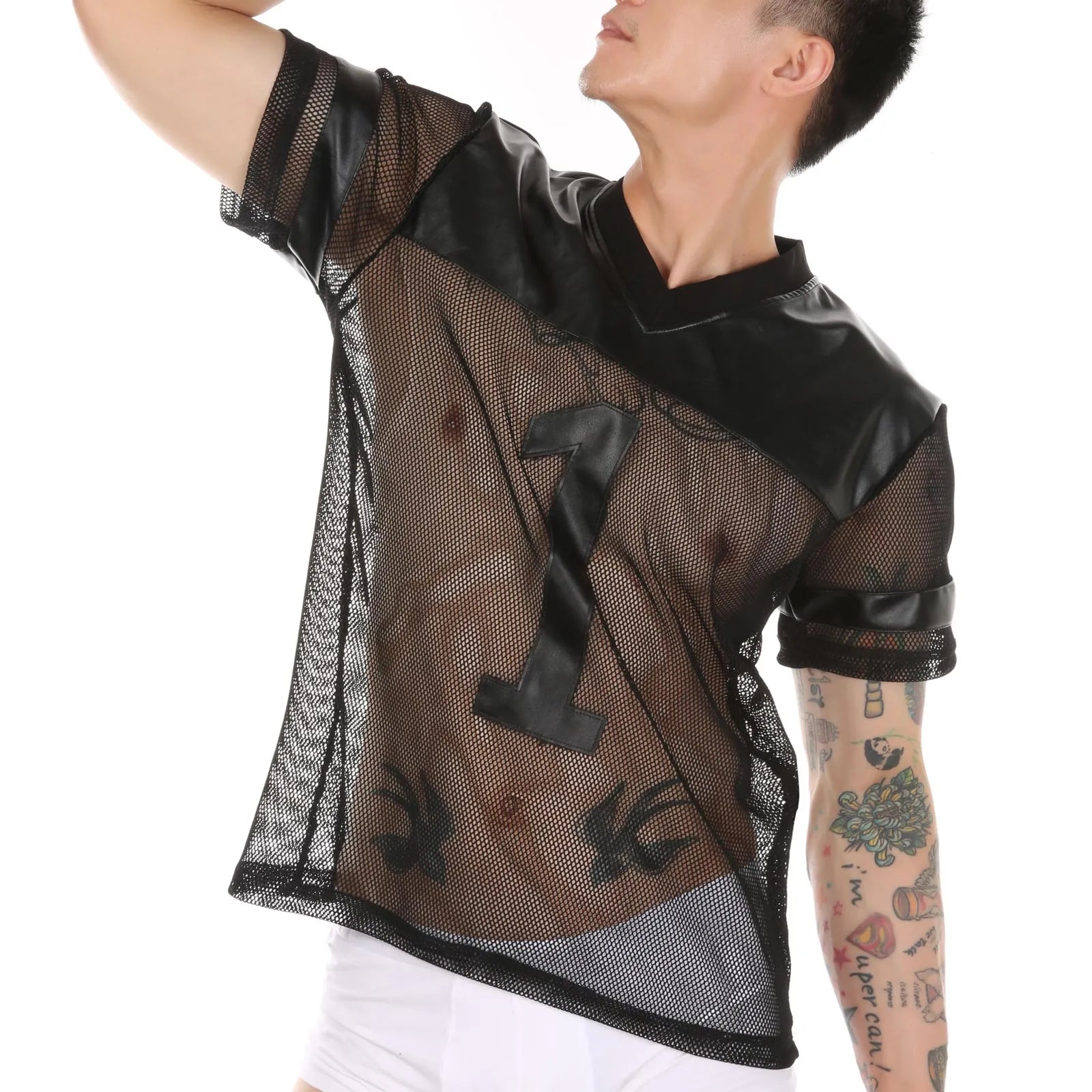 Athletic Seduction See-Through Fishnet Top