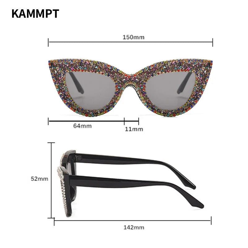 Rhinestone Cat Eye Sunglasses