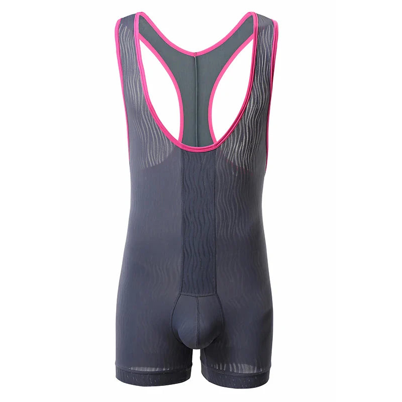 Men's Striped Bottom Jumpsuit