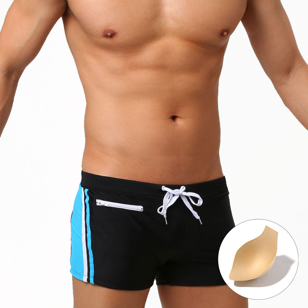 Quick Drying Swim Trunks With Zipper Pocket