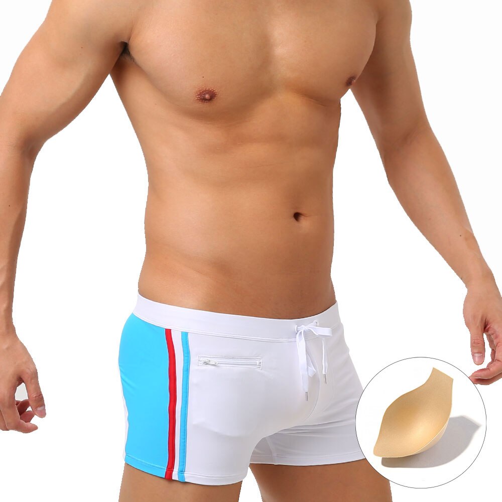 Quick Drying Swim Trunks With Zipper Pocket
