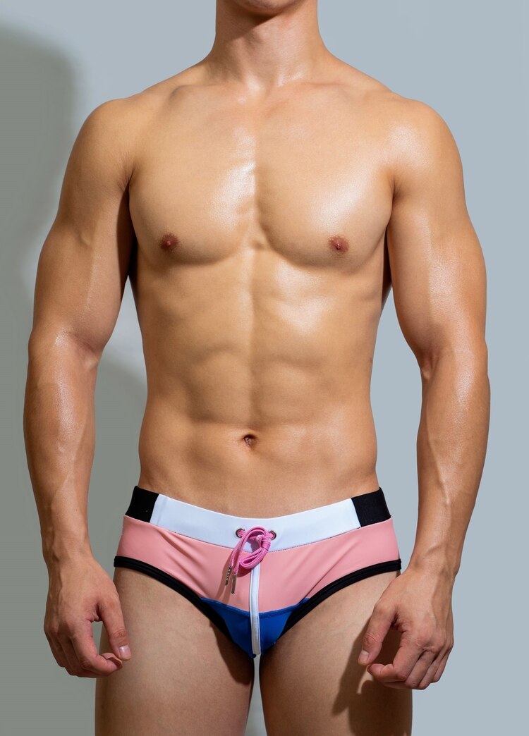 Aquatic Allure Patchwork Swim Briefs