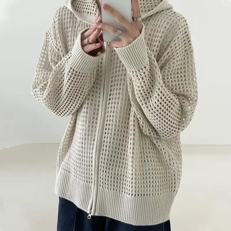 Mesh Hooded Sweatshirt