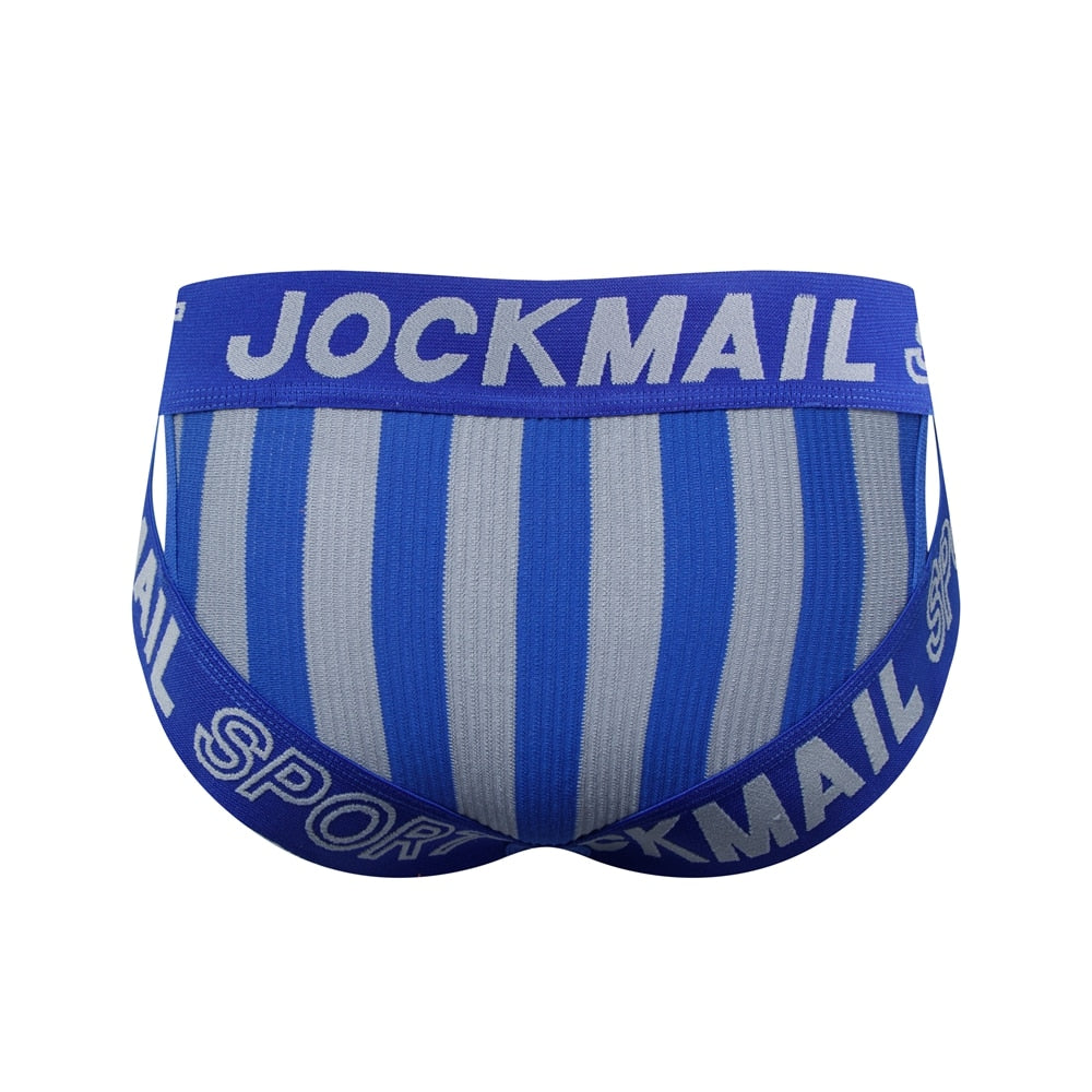 JOCKMAIL Striped & Strapped Briefs