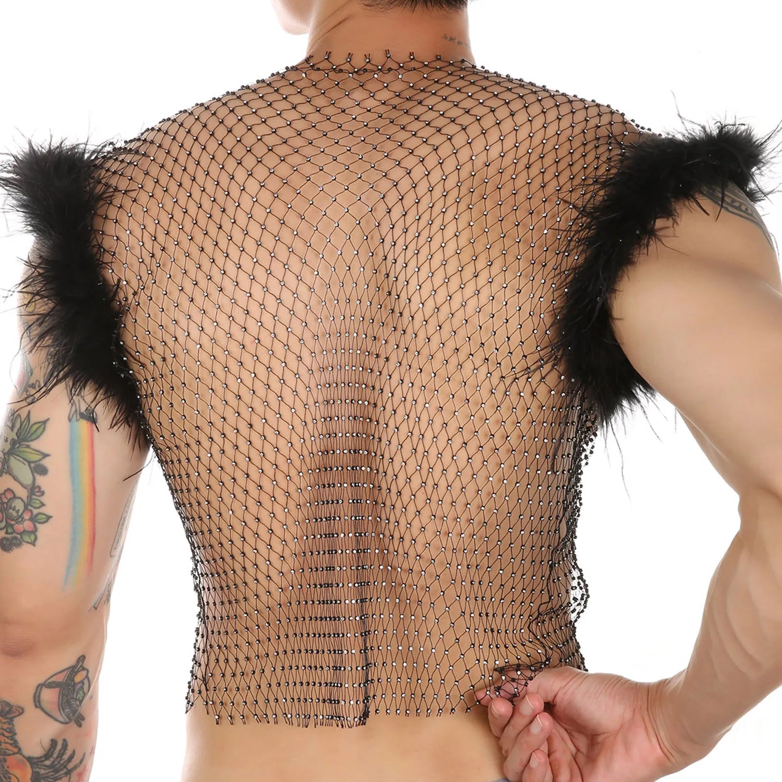 Crystal Temptress Mesh Mens Vest