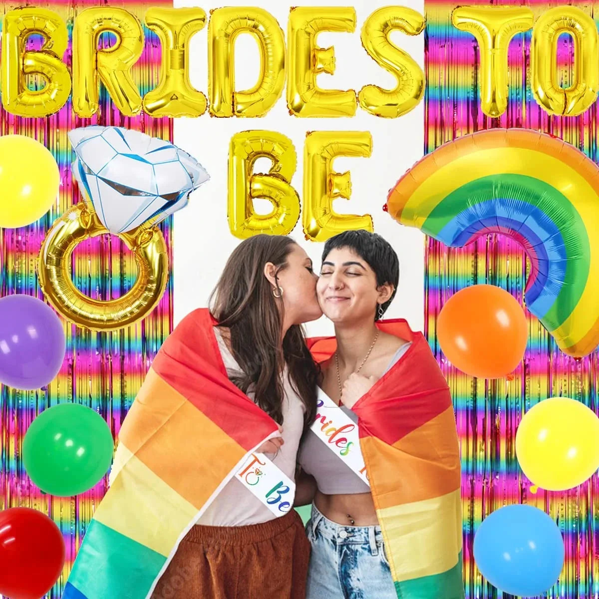 Brides To Be Lesbian Bachelorette Party Decorations Balloons