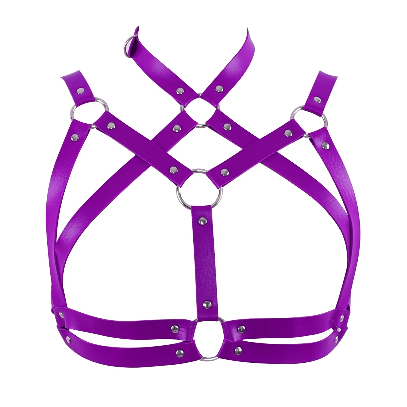 Rebel Rave Rivet Crop Harness Top