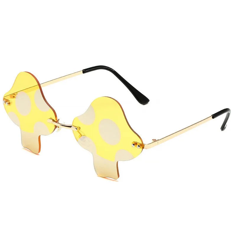 Fun Guy Mushroom Rimless Sunglasses