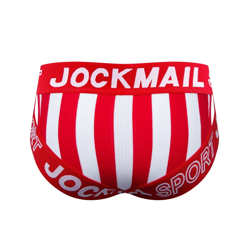 JOCKMAIL Striped & Strapped Briefs