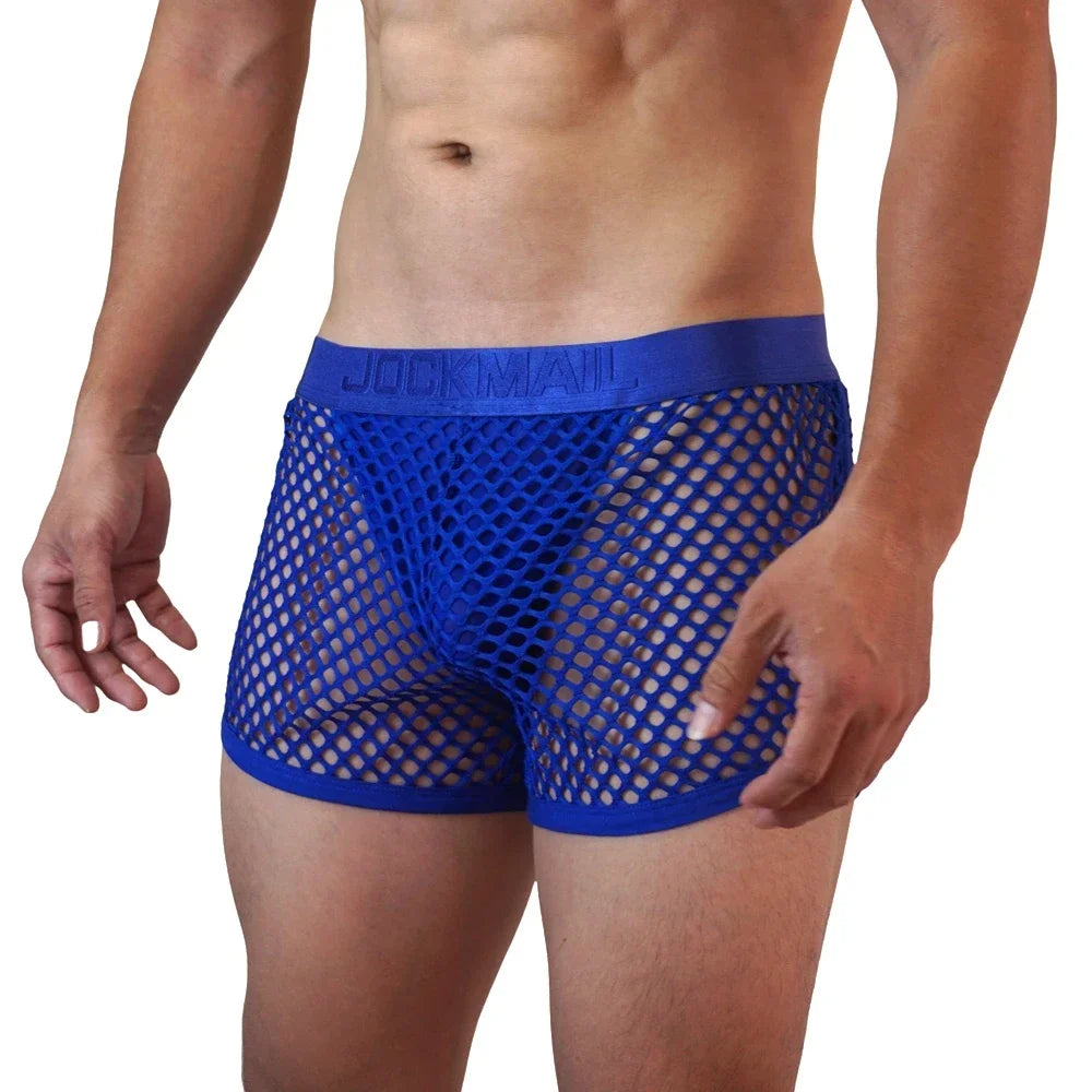 Jockmail Reveal All Fishnet Underwear Shorts