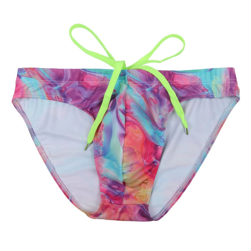 Sexy Fashion Print Swim Briefs