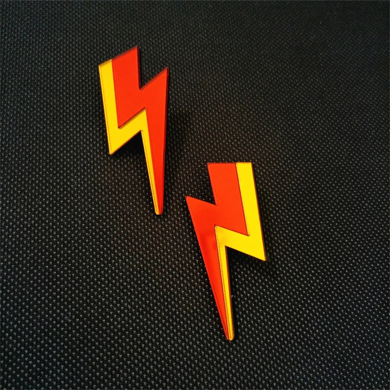 Glitter Lightning Acrylic Stud Earrings