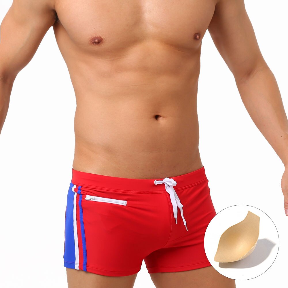 Quick Drying Swim Trunks With Zipper Pocket
