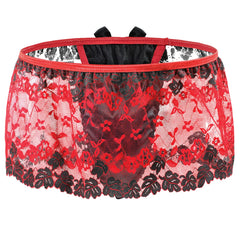 Lace Skirted Sissy Thong With High Waist